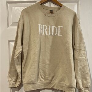 Gildan Tan 'Bride' Sweatshirt
